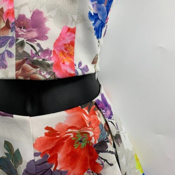 Lovers + Friends Women's 2 Piece V Neck‎ Sleeveless Floral Dress Set Size XS/S - Picture 5 of 15